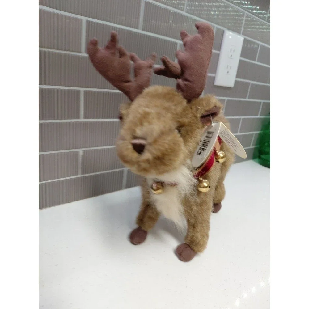 The Bearington Collection Bell V. Deer Retired Reindeer Stuffed Plush Bells USA